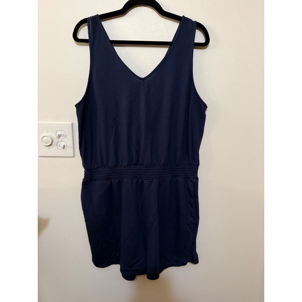 Awhile Terry Feel Romper Navy Size XL